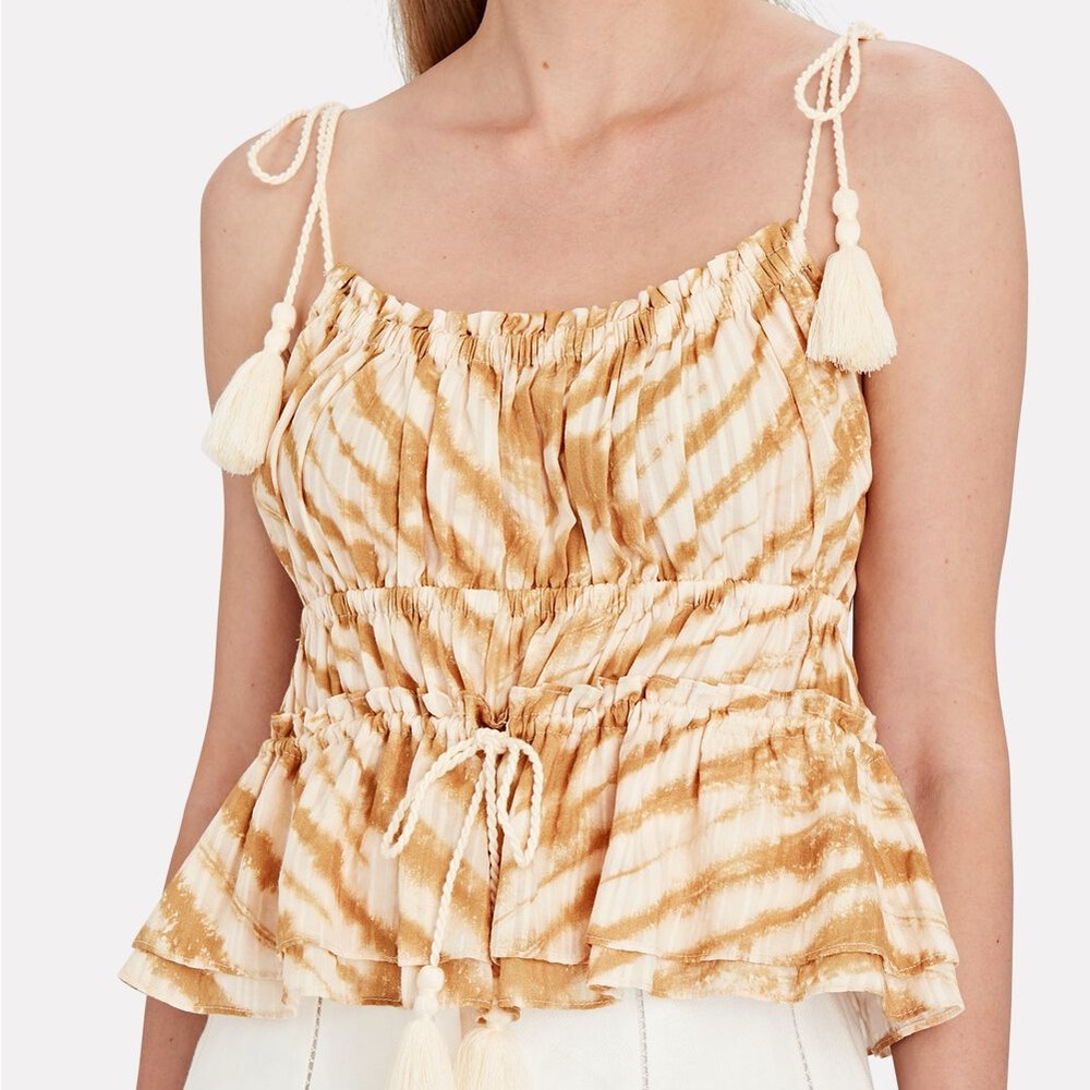Ulla Johnson Rio Tie Dye Tank in Sand sz 8